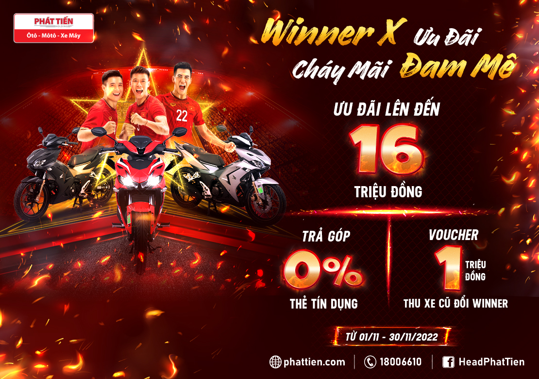 Winner X ưu đãi lãi suất 0%